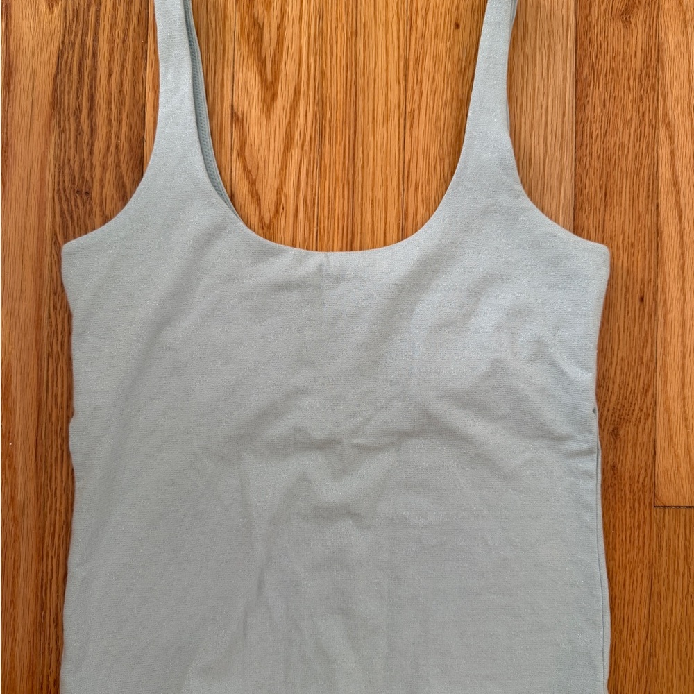 Victoria's Secret Mint Sparkle Tank with Shelf Bra NWT 2016 style